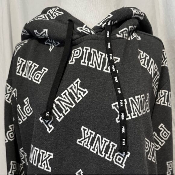 VS Pink, Retro, Sherpa Lined, Pullover Logo Hoodie - Picture 3 of 15
